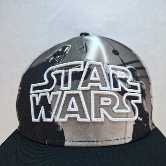 STAR WARS Movie Logo Darth Vader Luke Skywalker Snapback Hat - Picture 2 of 9
